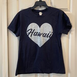 Navy Blue Short Sleeve Hawaii 100% Cotton T-shirt, Never Worn, Size L
